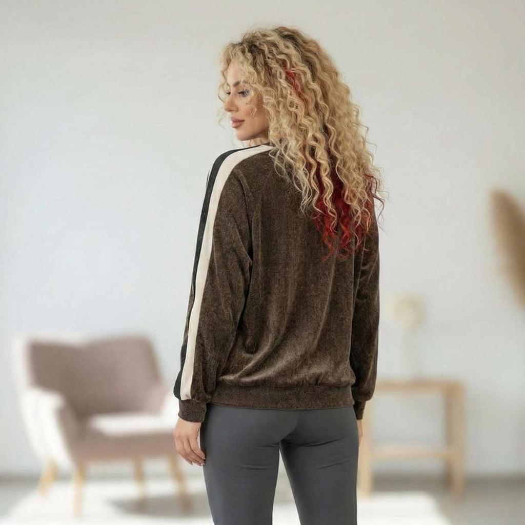 Sweat Signature à Bandes Contrastées – Collection Hiver 26