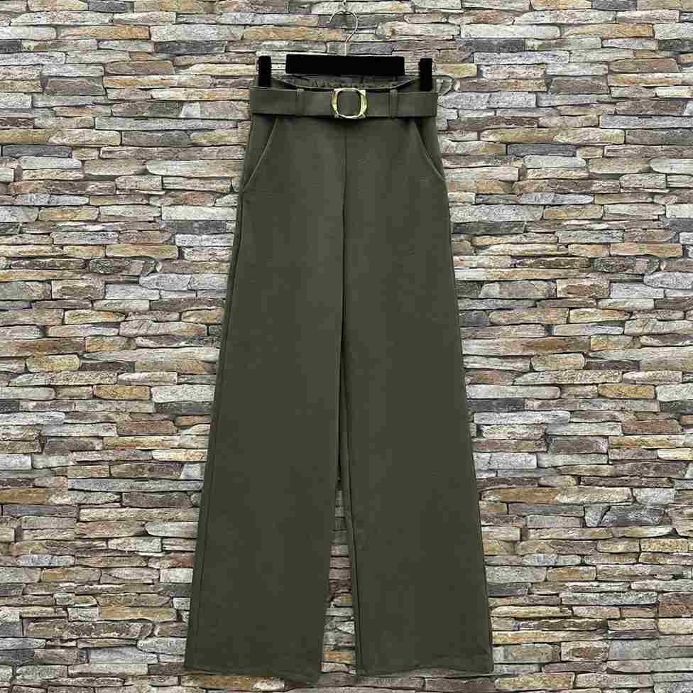 Pantalon Large Fluide & Structuré – Finition Ceinture Main