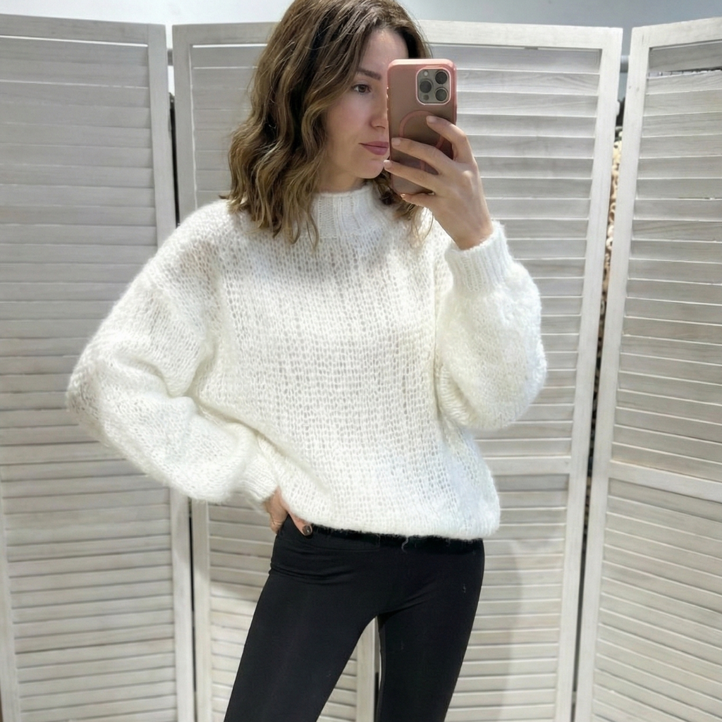 Le Pull Cocon en Laine Recyclée & Manches Ballon