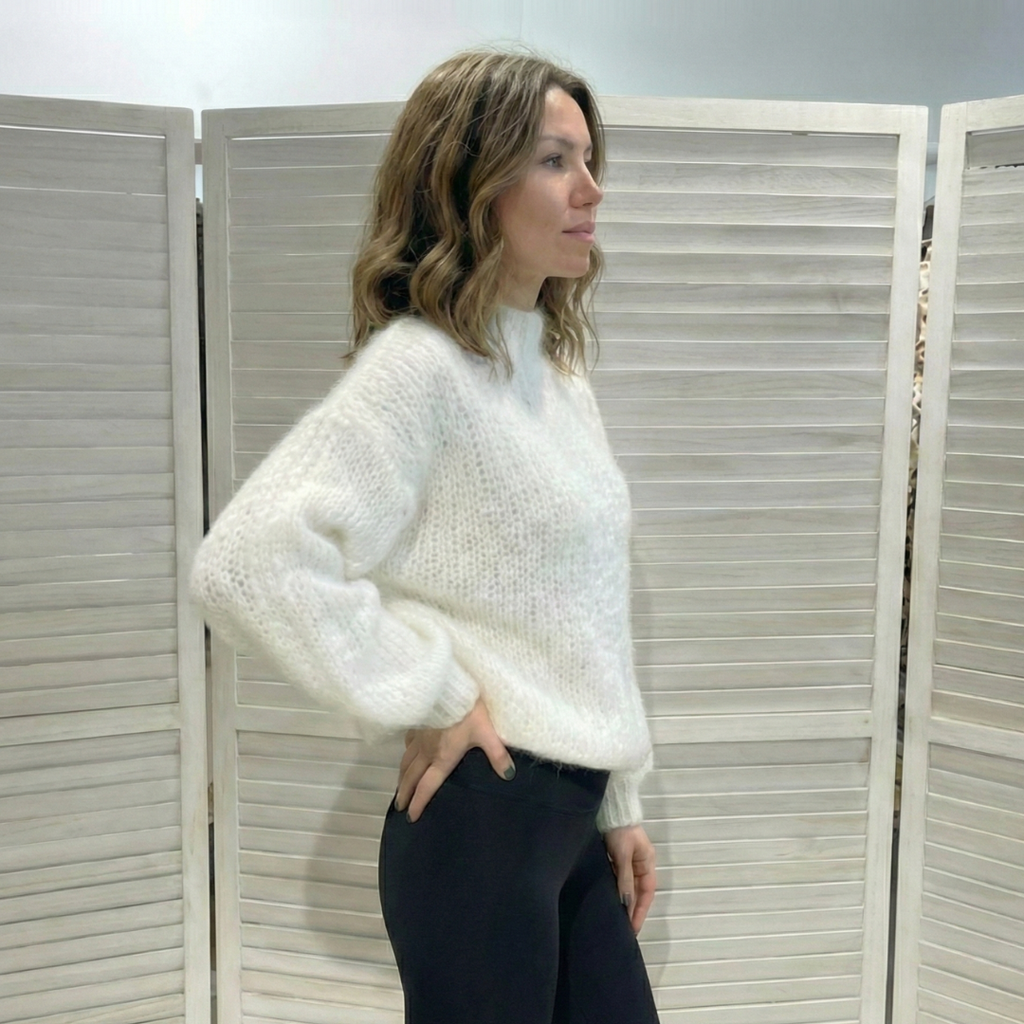 Le Pull Cocon en Laine Recyclée & Manches Ballon