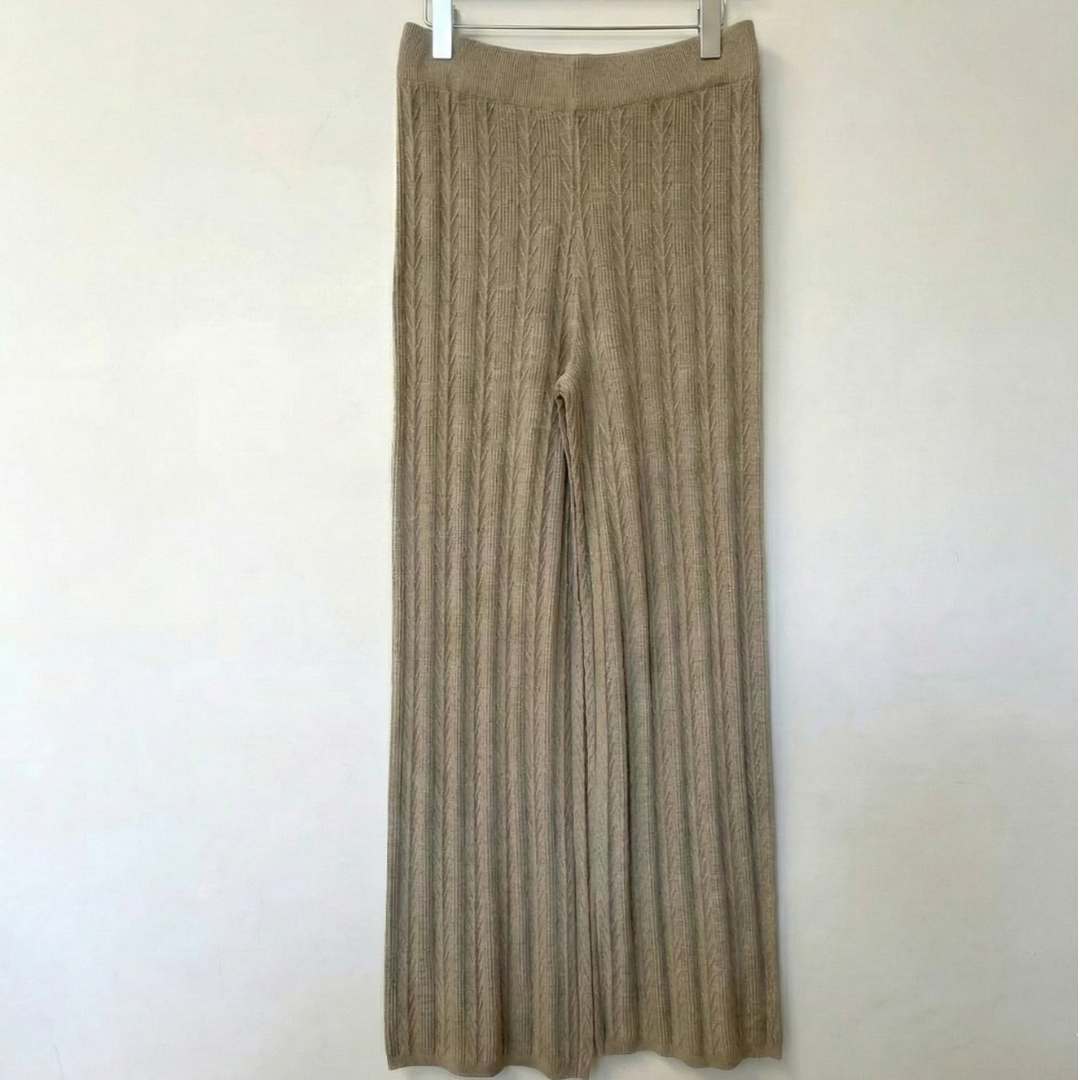 Le Pantalon Palazzo Côtelé – Touche Cachemire & Laine