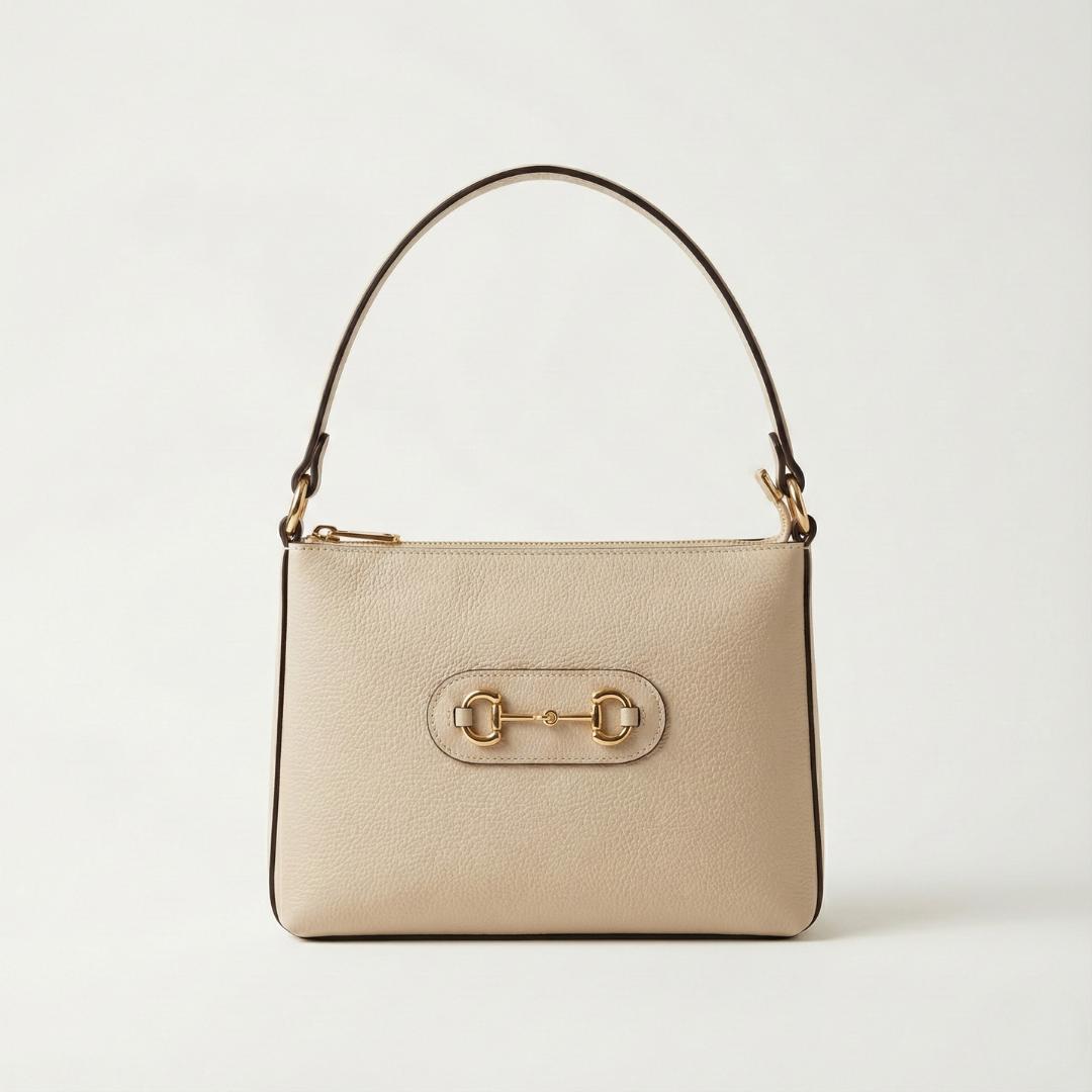 Sac Bandoulière Cuir Italien – Détail Mors Doré – Disponible en 4 Coloris (Camel, Noir, Marine, Crème)
