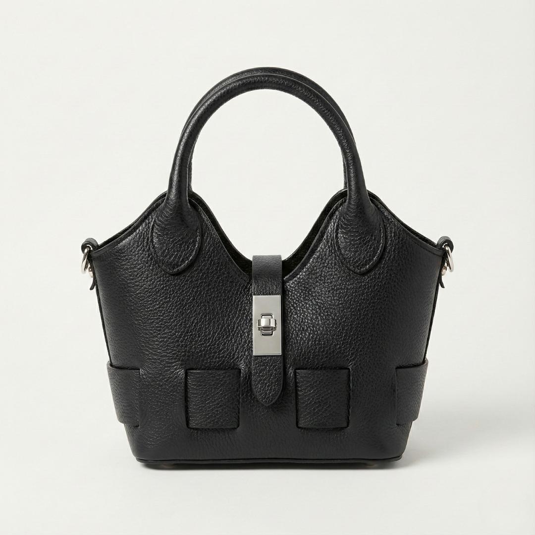 Sac à Main en Cuir Véritable "Made in Italy" – Bandoulière Amovible