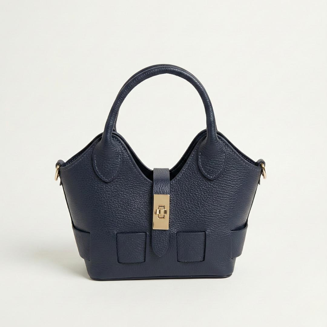 Sac à Main en Cuir Véritable "Made in Italy" – Bandoulière Amovible