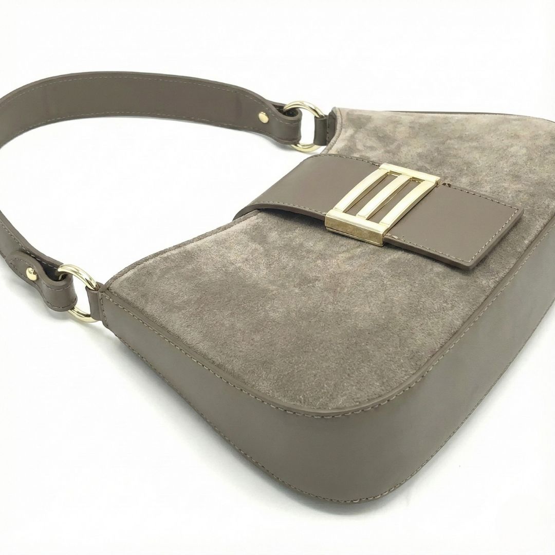 Sac Porté Épaule en Daim & Cuir Italien – Tendance Hiver