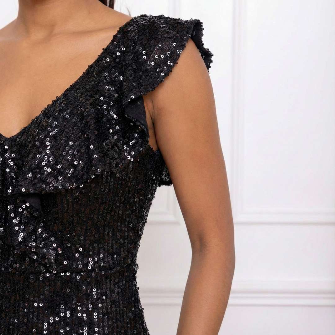 La Robe Sirène "Céleste" – Sequins & Volants